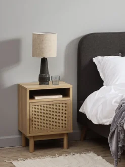 Nachtkastje HALMSTAD 1 deur eiken kleur