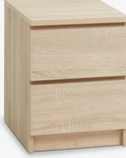 Nachtkastje LIMFJORDEN 2 lades licht eiken