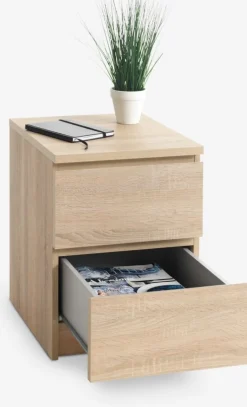 Nachtkastje LIMFJORDEN 2 lades licht eiken