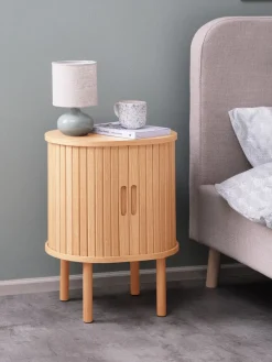 Nachtkastje LYNGVIG 2 tambour deuren naturel eiken