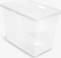 Opbergbox BASIC BOX 80L met deksel transparant