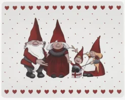 Placemat KRAKA 33x42 wit/rood