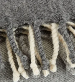 Plaid LUNDKARSE 130x170 wol grijs/beige