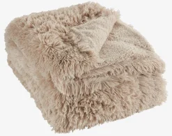 Plaid MYRFIOL 135x195 imitatiebont taupe