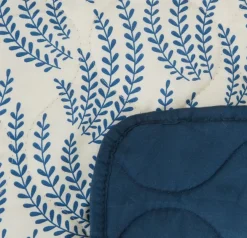 Plaid SOMMEREIK 130x170 gewatteerd blauw/wit