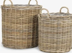 Plantenbak SANSEBIE Ø50/40 kubu naturel 2 stuks