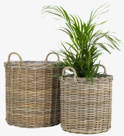 Plantenbak SANSEBIE Ø50/40 kubu naturel 2 stuks