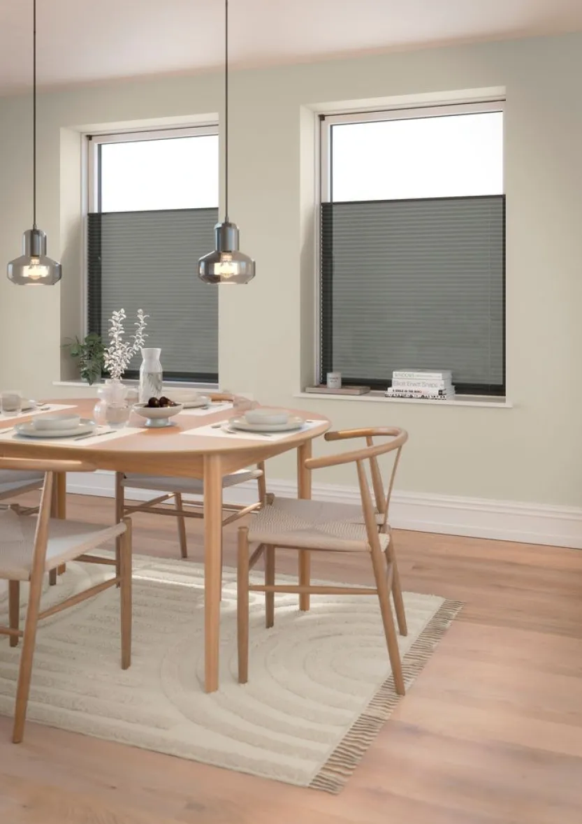 Plisségordijn HVEN 60x130 grijs up/down