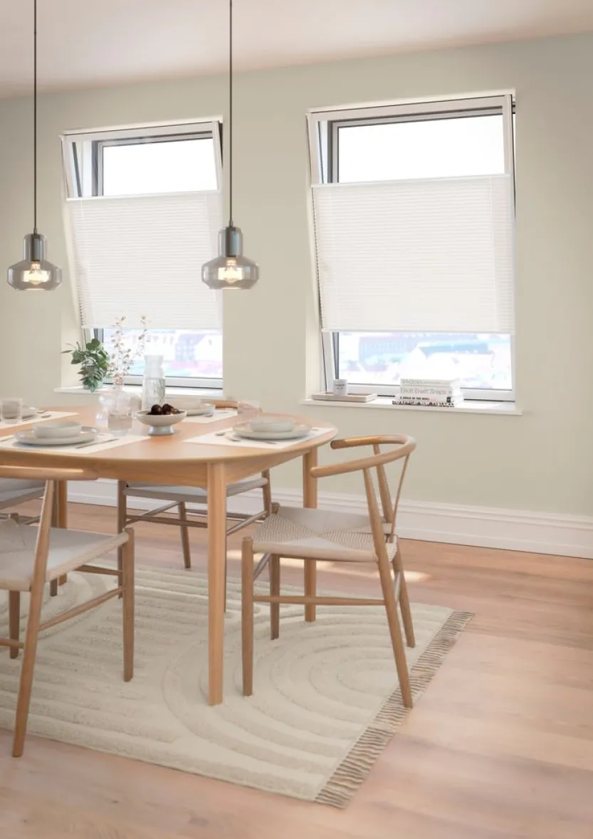 Plisségordijn HVEN 60x130cm wit up/down