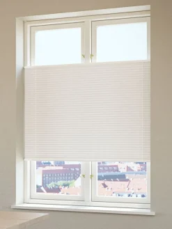 Plisségordijn verduisterend HVEN 60x130 cm wit up/down