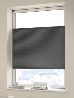 Plisségordijn verduisterend HVEN 60x130 grijs up/down