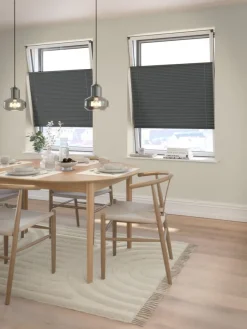 Plisségordijn verduisterend HVEN 60x130 grijs up/down