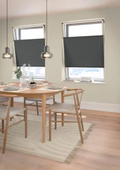 Plisségordijn verduisterend HVEN 60x130 grijs up/down