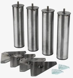 Poten Ø5xH23 staal 4 stuks