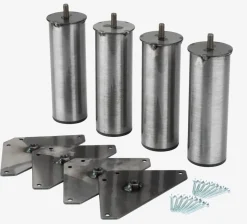 Poten Ø5xH15 staal 4 stuks