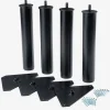Poten Ø3,5xH23 zwart 4 stuks