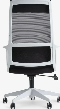 Professionele bureaustoel HEDENSTED zwarte stof/wit