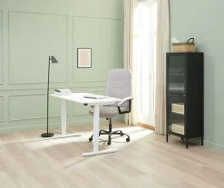 Professionele bureaustoel SKODSBORG grijze stof/zwart