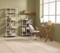 Professionele bureaustoel KOKKEDAL grijze stof/wit