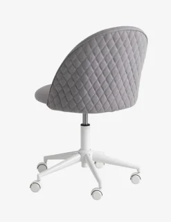 Professionele bureaustoel KOKKEDAL grijze stof/wit