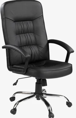 Professionele bureaustoel SKODSBORG zwart kunstleer/chroom