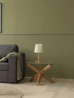 Salontafel AGERBY Ø60 glas/eik