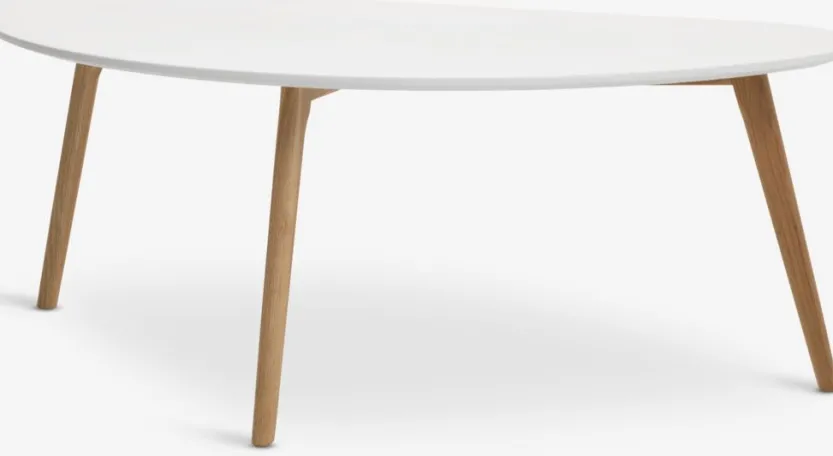 Salontafel LEJRE 60x120 wit/eiken