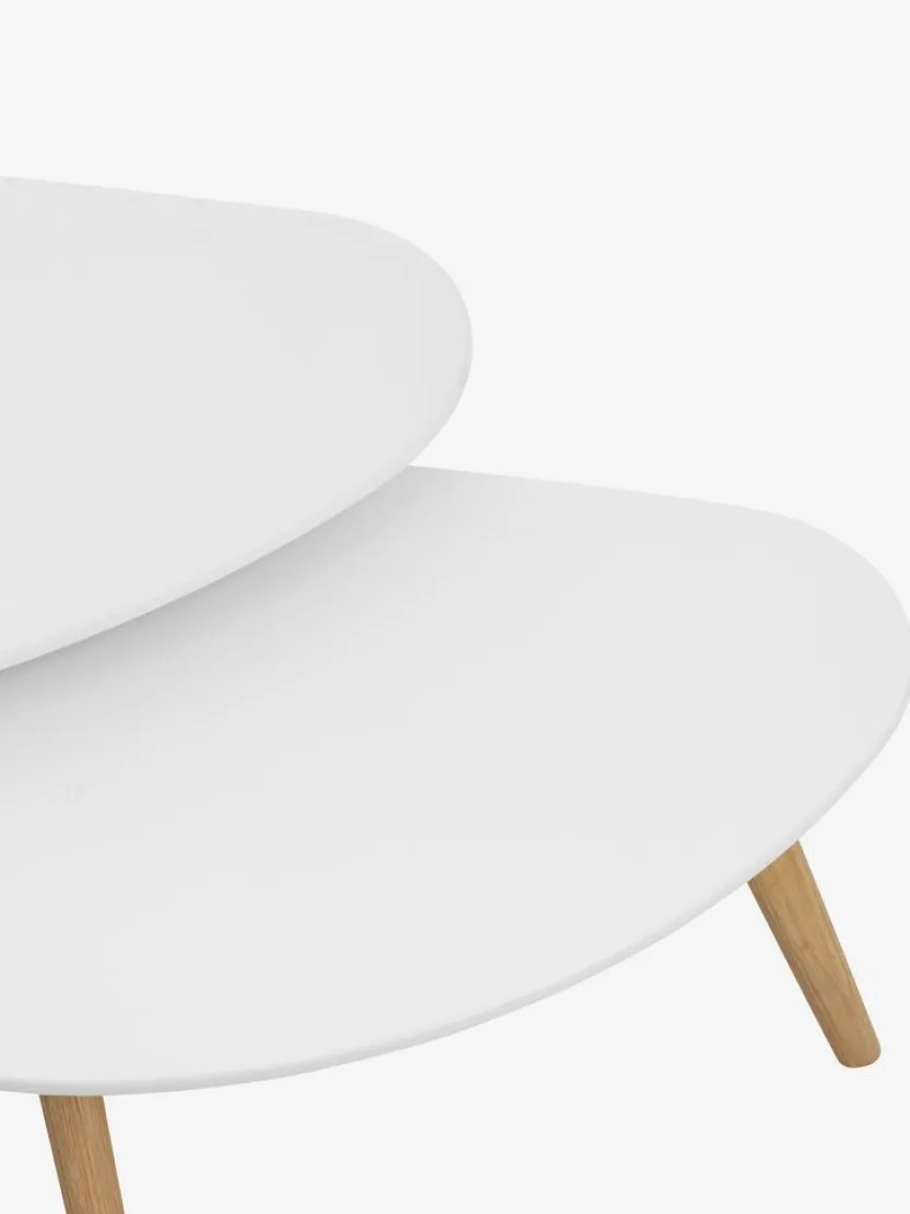 Salontafel LEJRE 60x120 wit/eiken