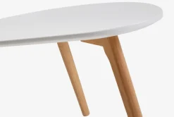 Salontafel LEJRE 48x85 wit/eiken