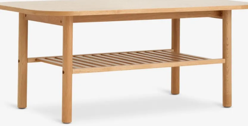 Salontafel LYNGVIG 60x110 met schap eiken