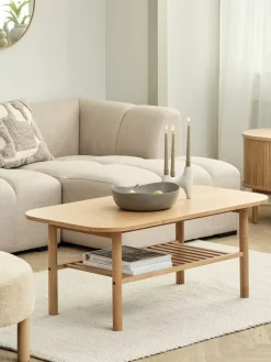 Salontafel LYNGVIG 60x110 met schap eiken