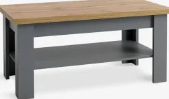 Salontafel MARKSKEL 60x110 grijs/eiken