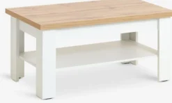 Salontafel MARKSKEL 60x110 wit/eiken