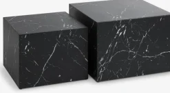 Salontafel TINGSTED 55/45x55/45 marmer kleur 2 stuks