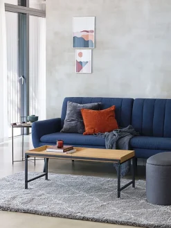 Salontafel TRAPPEDAL 50x100 eiken/zwart