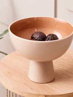 Schaal CHRIS Ø21xH16 beige/terracotta