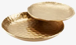 Schaal EDSELE Ø11/14cm goud metaal 2 stuks