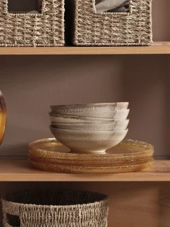 Schaal VICTOR Ø20 cm beige aardewerk