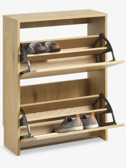 Schoenenkast BAKHUSE 2 vakken eiken kleur