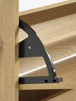 Schoenenkast BAKHUSE 3 vakken eiken kleur