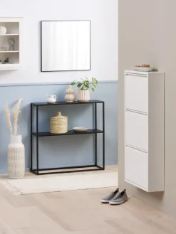 Schoenenkast HALLENSLEV 3 vakken wit