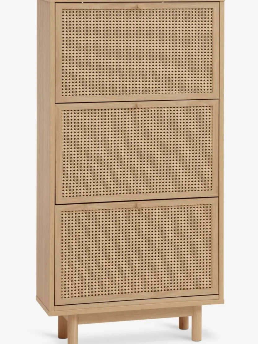 Schoenenkast HALMSTAD 3 vakken eiken kleur