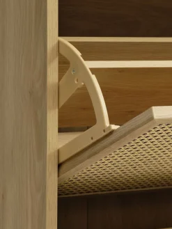 Schoenenkast HALMSTAD 3 vakken eiken kleur