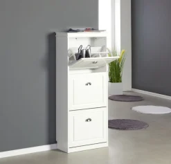 Schoenenkast JERUP 3 vakken wit