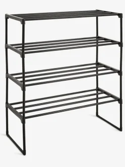 Schoenenrek BORNHOLM 4 schappen zwart