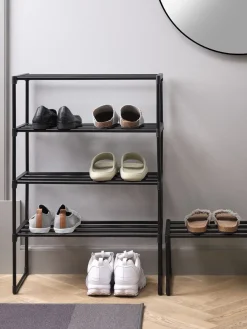 Schoenenrek BORNHOLM 4 schappen zwart