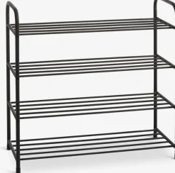 Schoenenrek HALS 4 schappen zwart