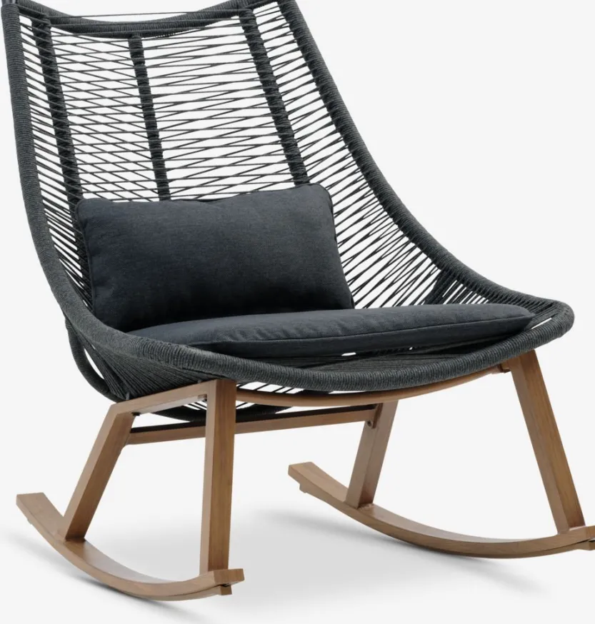 Schommelstoel DANNEMARE grijs