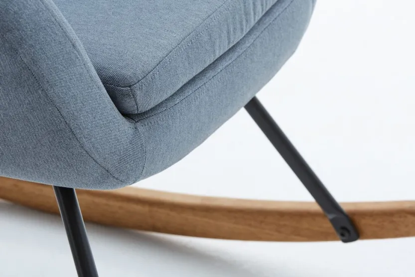 Schommelstoel NEBEL lichtblauwe stof