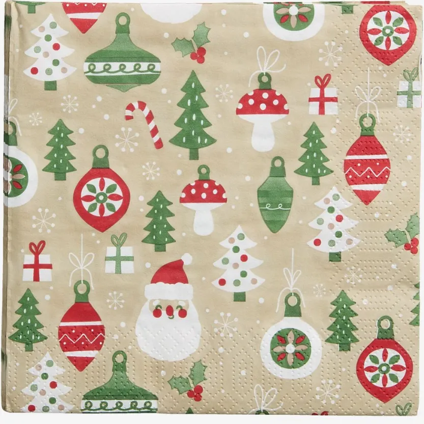 Servetten AKVAMARIN B33xL33 20 stuks assorti